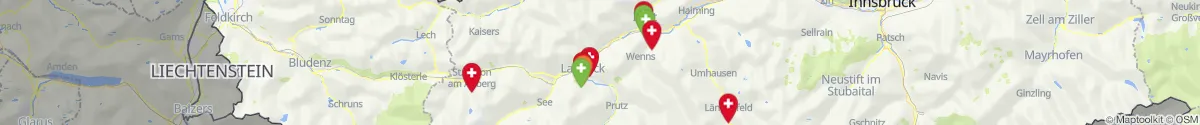 Map view for Pharmacies emergency services nearby Spiss (Landeck, Tirol)